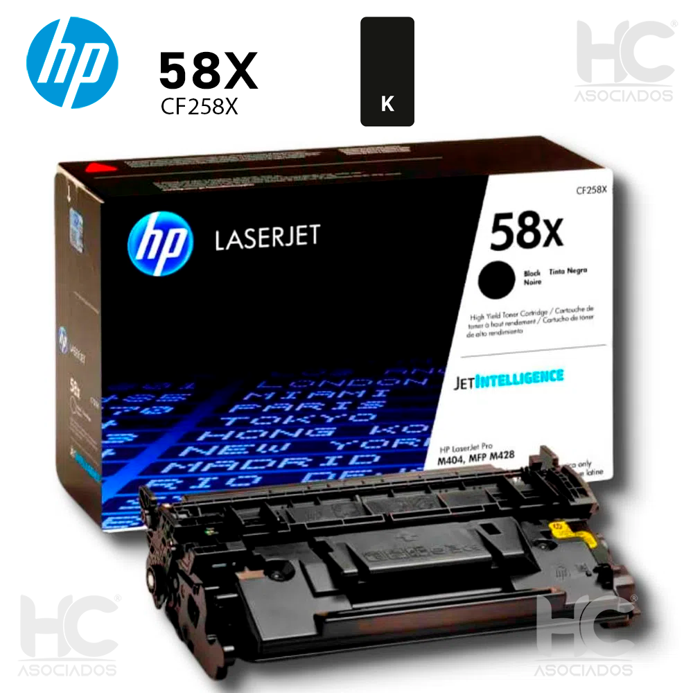 TONER HP CF258X (58X) L.J. PRO M404/MFP M428FDW (10,000 PAG.) NEGRO ...