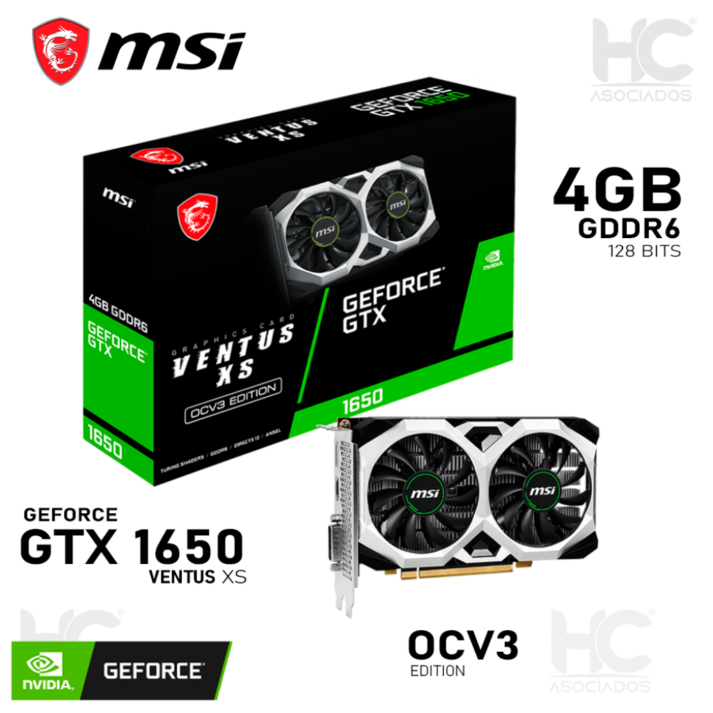 Xs 4g Oc Geforce 1650 Ventus 4gb Gddr6 Msi Gtx 1650 Oc 4gb GeForce